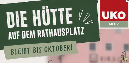 Die Hütte auf dem Rathausplatz